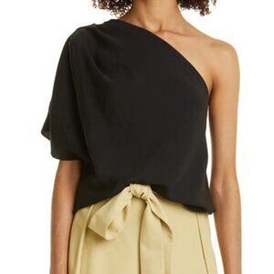 NWT Vince draped one-shoulder blouse Size XL